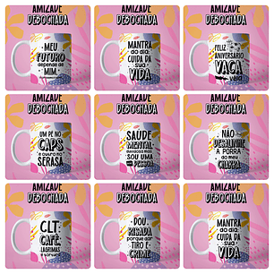 31 Artes para Caneca Amizade Debochada Frases engraçadas Arquivo em Jpg