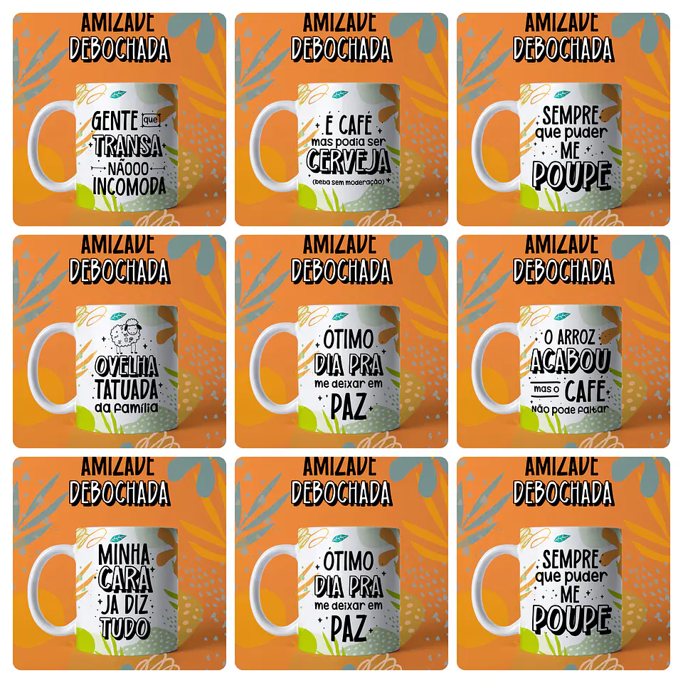 31 Artes para Caneca Amizade Debochada Frases engraçadas Arquivo em Jpg 2