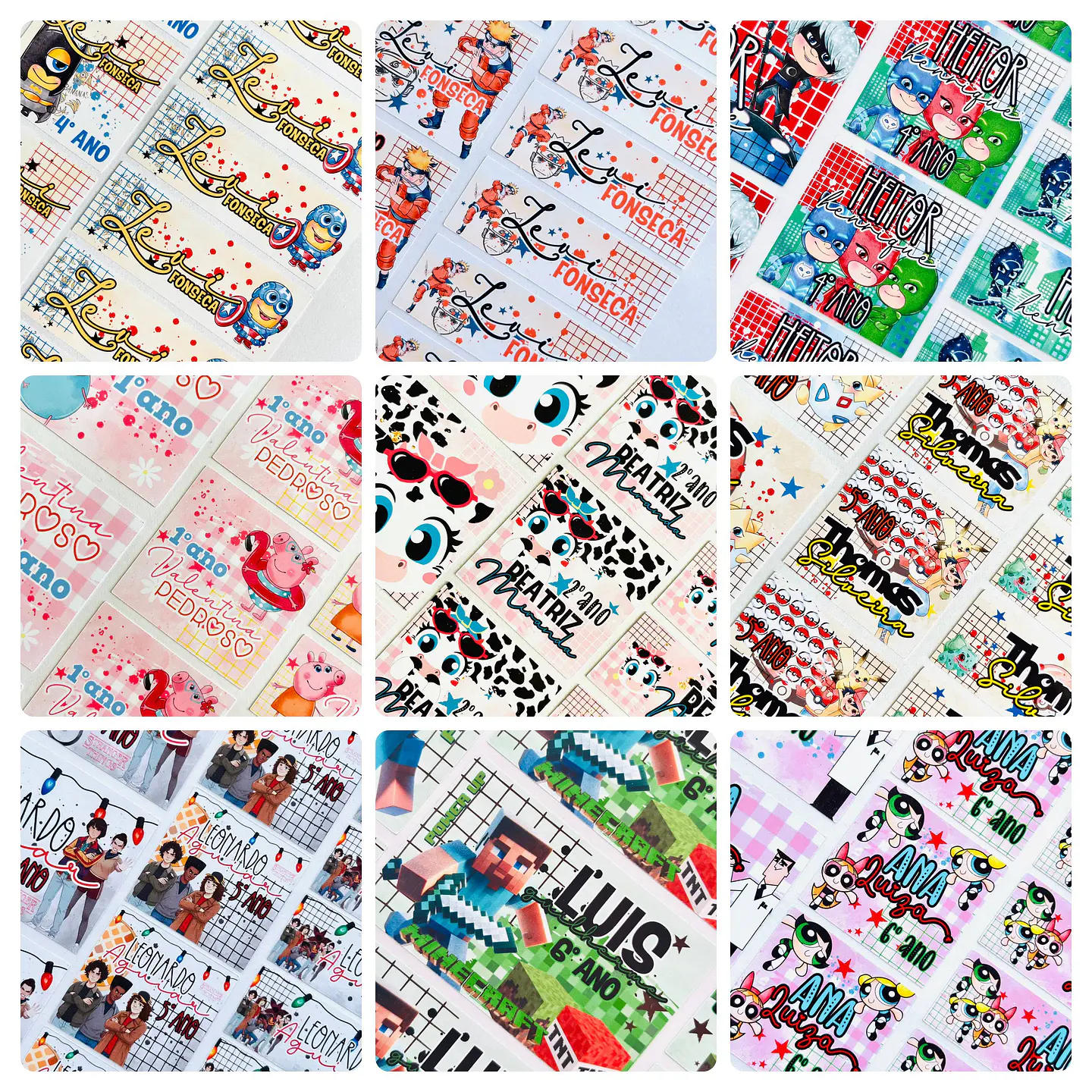 36 Arquivos Temas Personagens Eitquetas Escolares Volta as Aulas Arquivo em Jpg Studio 3