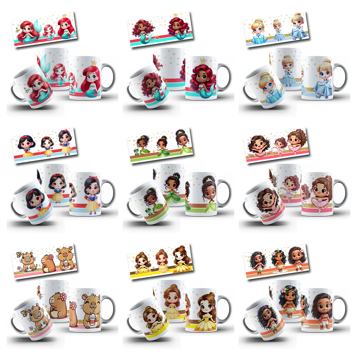 165 Artes para Toalinha Squeeze e Caneca Personagens Volta as Aulas Arquivo Editável  10