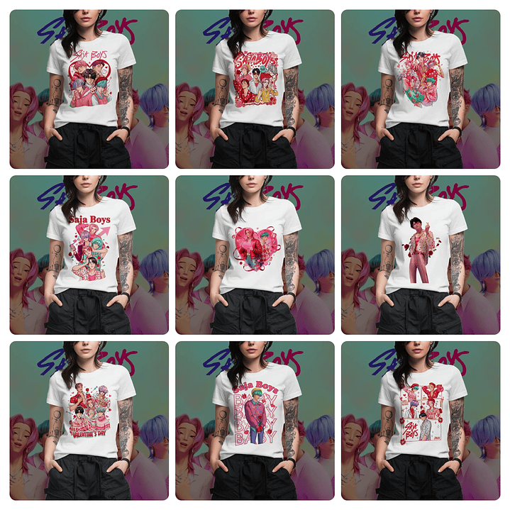 40 Artes para Camisa e Caneca Guerreiras do Kpop Arquivo em Png 1