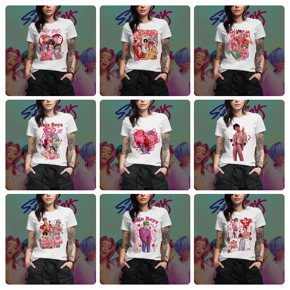 40 Artes para Camisa e Caneca Guerreiras do Kpop Arquivo em Png 1