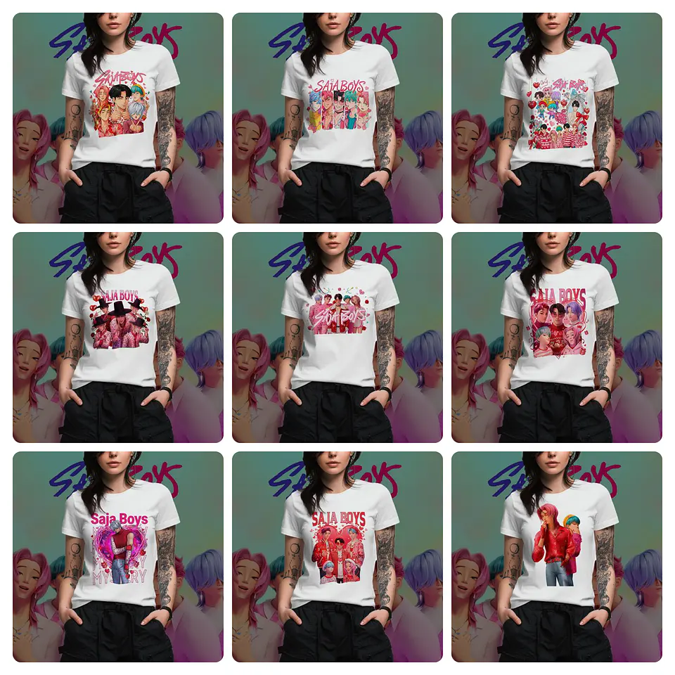 40 Artes para Camisa e Caneca Guerreiras do Kpop Arquivo em Png 2