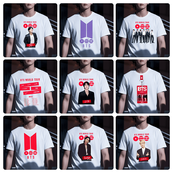 45 Artes para Caneca e Camisa BTS Arquivo em Png 2