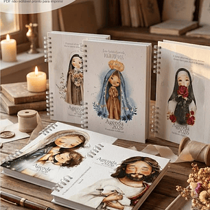 Arquivo Agenda com versículos católicos + 16 capas 2026 Arquivo em Pdf 