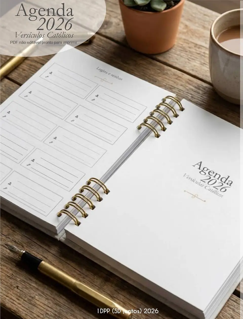 Arquivo Agenda com versículos católicos + 16 capas 2026 Arquivo em Pdf  2