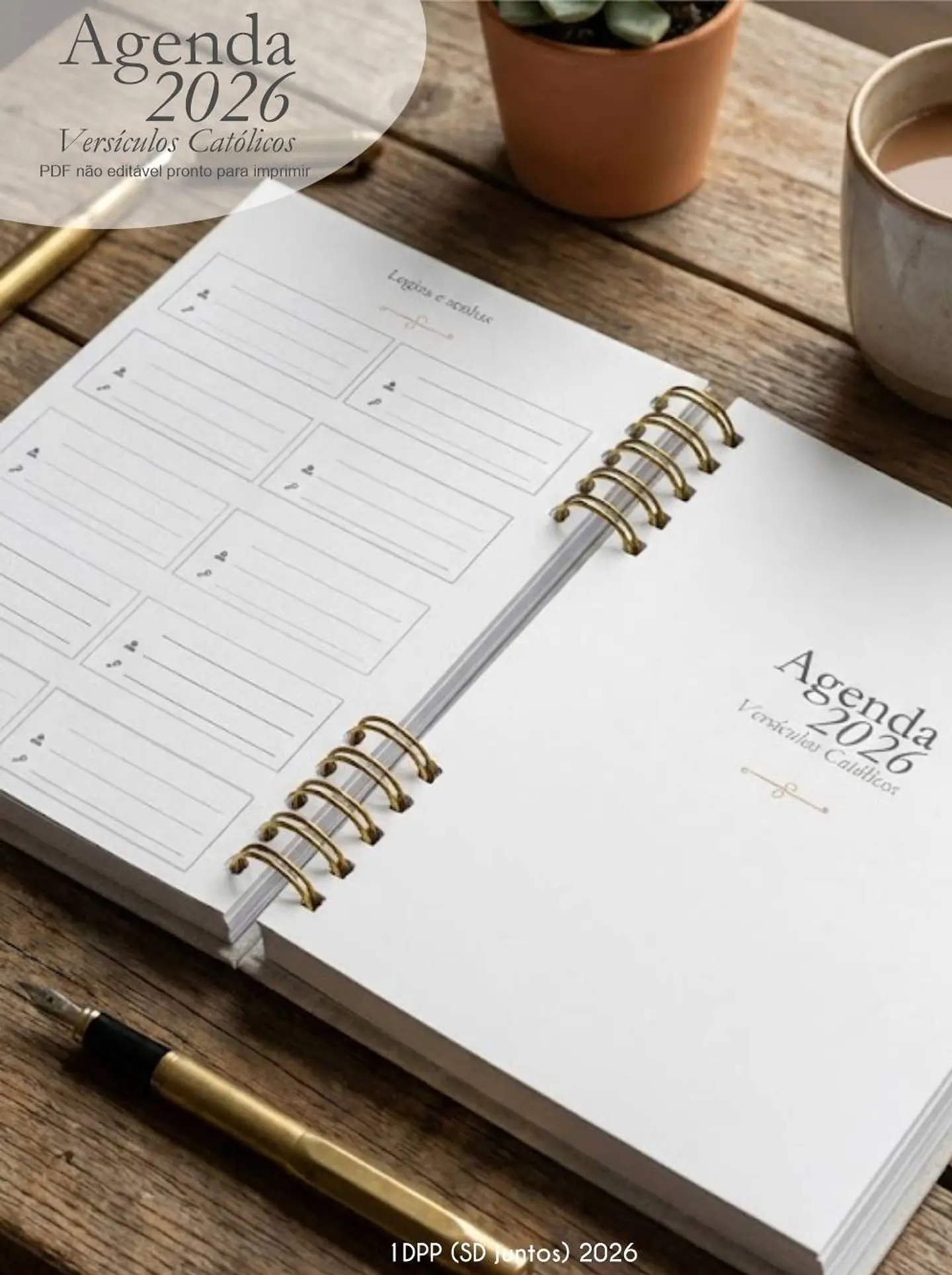 Arquivo Agenda com versículos católicos + 16 capas 2026 Arquivo em Pdf  3