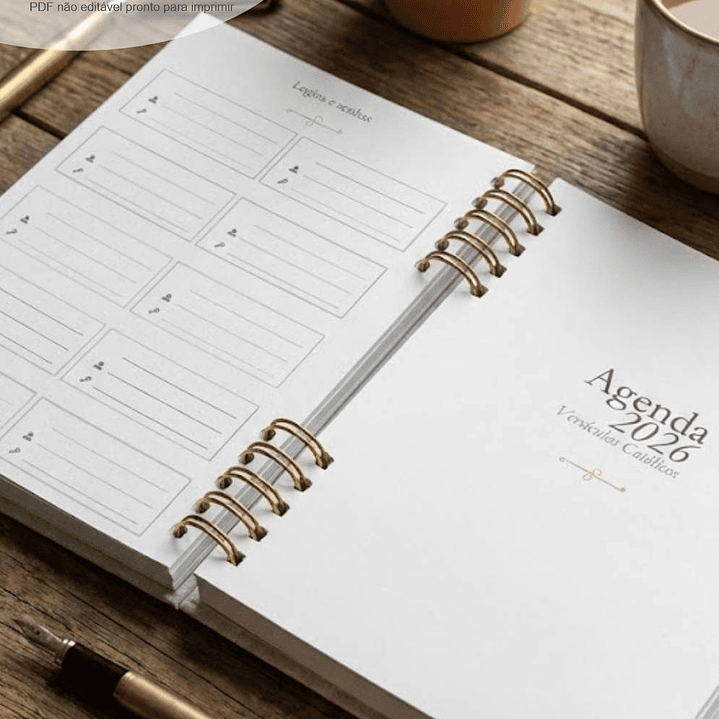 Arquivo Agenda com versículos católicos + 16 capas 2026 Arquivo em Pdf  3