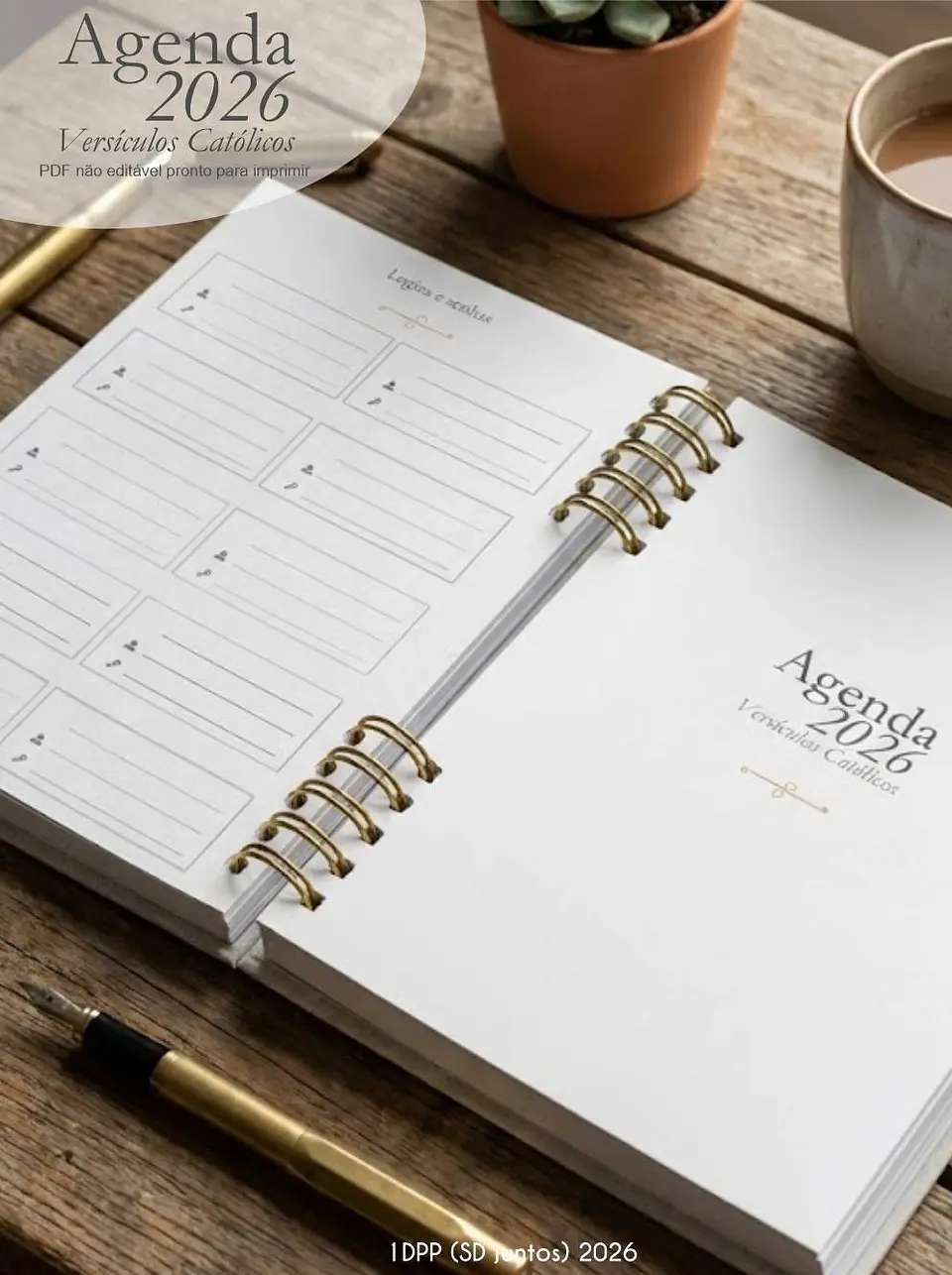 Arquivo Agenda com versículos católicos + 16 capas 2026 Arquivo em Pdf  3