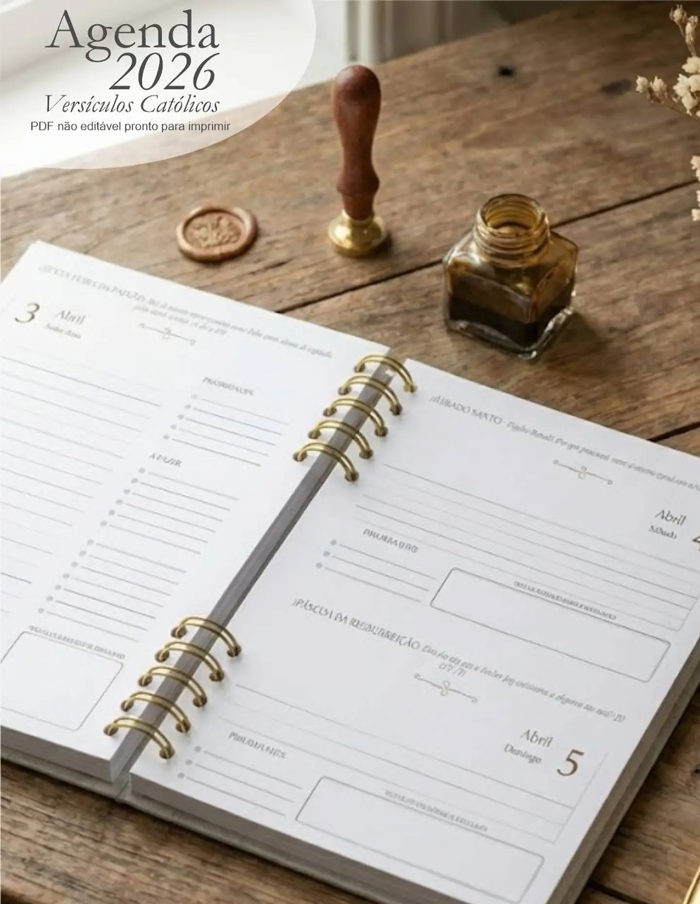 Arquivo Agenda com versículos católicos + 16 capas 2026 Arquivo em Pdf  6