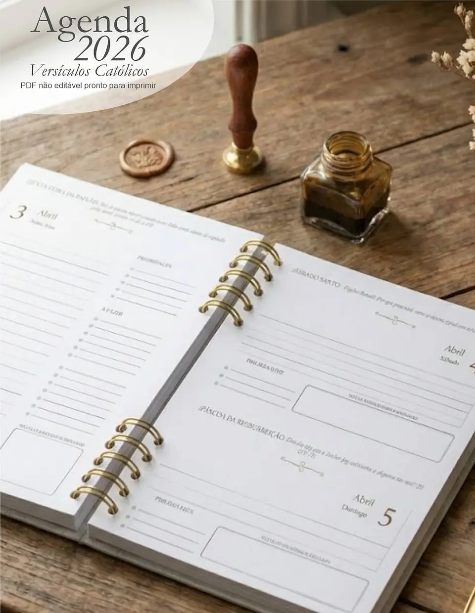 Arquivo Agenda com versículos católicos + 16 capas 2026 Arquivo em Pdf  6