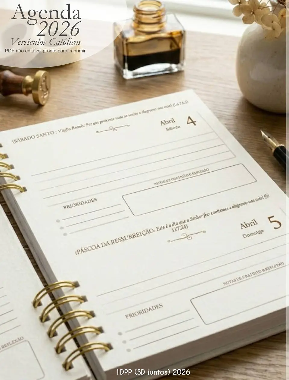 Arquivo Agenda com versículos católicos + 16 capas 2026 Arquivo em Pdf  8