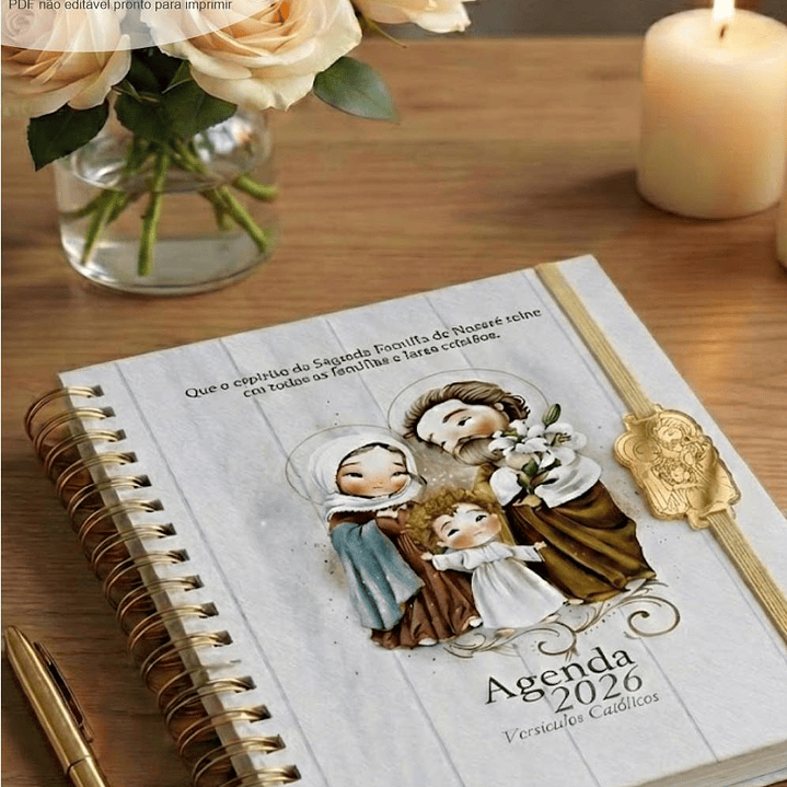 Arquivo Agenda com versículos católicos + 16 capas 2026 Arquivo em Pdf  9
