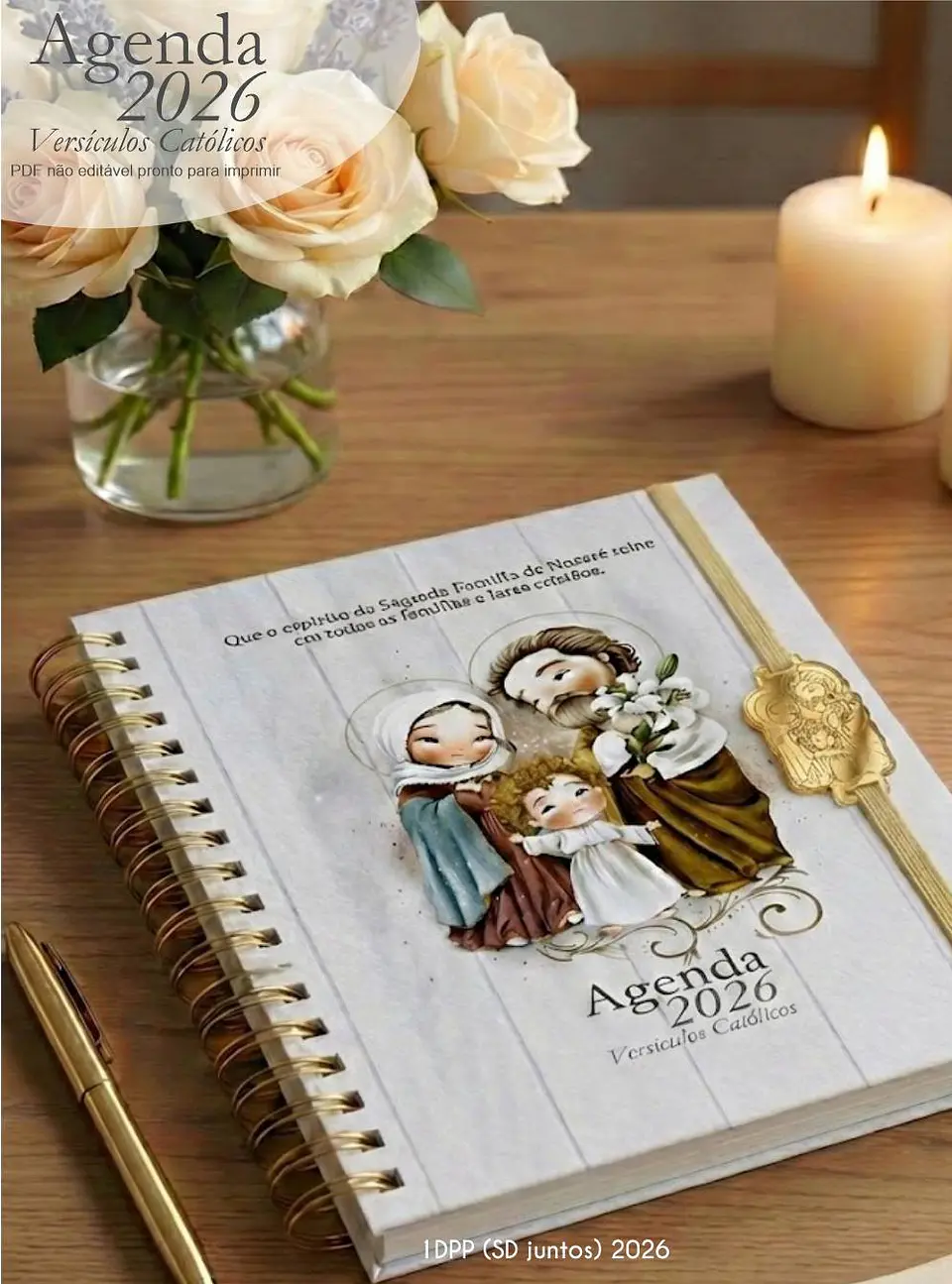 Arquivo Agenda com versículos católicos + 16 capas 2026 Arquivo em Pdf  9