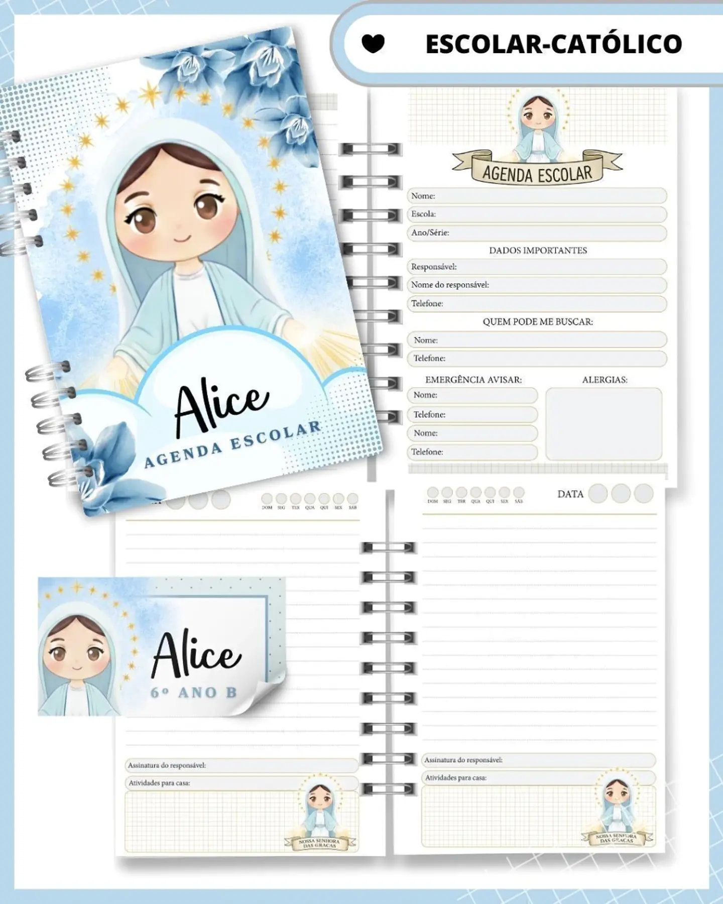 Arquivo agenda Escolar Catolica Santinhos Arquivo em Pdf  1