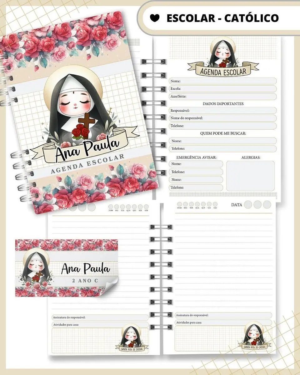 Arquivo agenda Escolar Catolica Santinhos Arquivo em Pdf  2