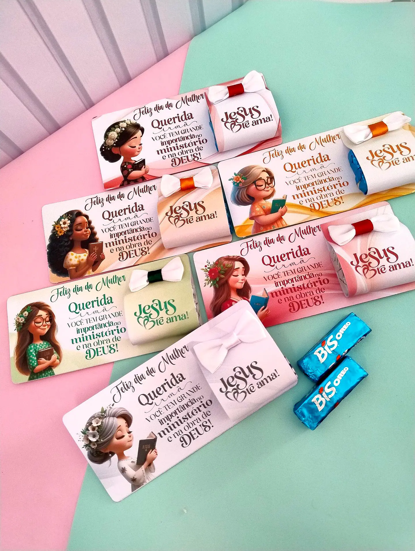 6 Artes para Card Dia da Mulher Cristã Arquivo em Pdf  1