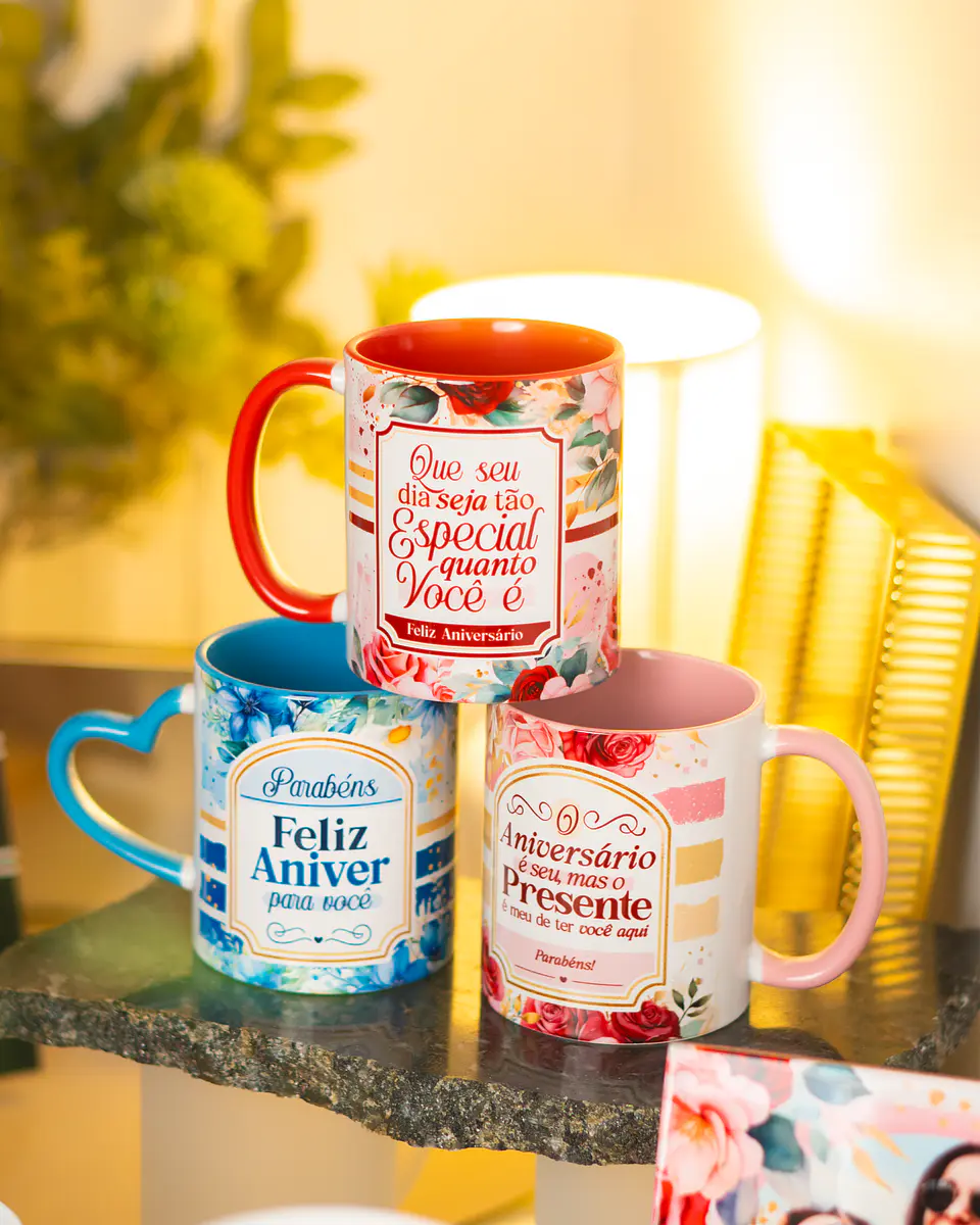 22 Artes para Caneca Feliz Aniversário Arquivo em Png 1