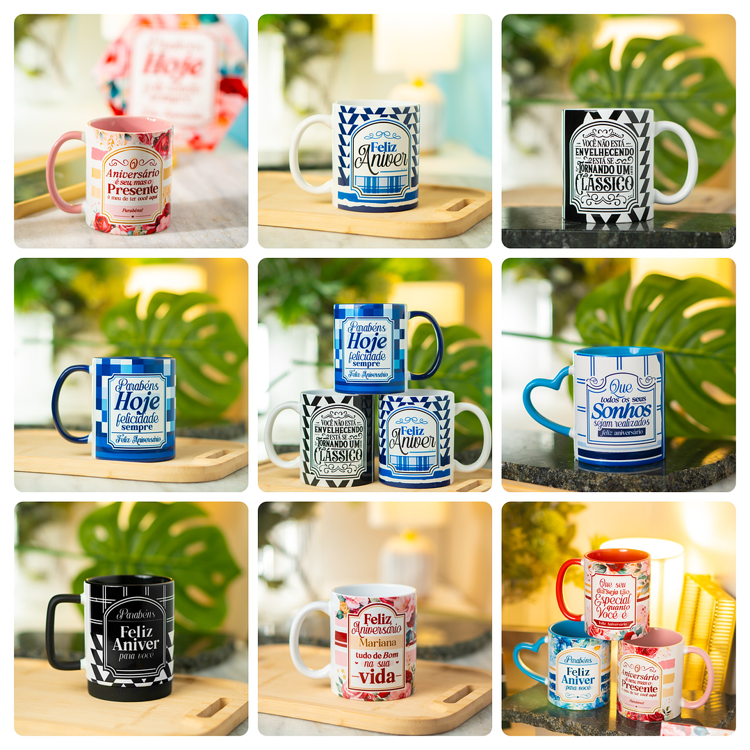 22 Artes para Caneca Feliz Aniversário Arquivo em Png 5