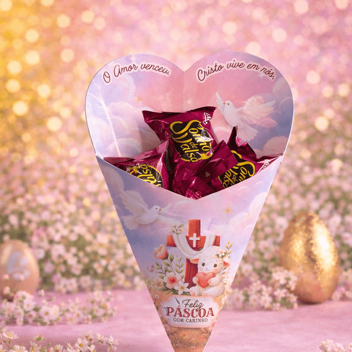 Arquivo Buque Gigante Coração Páscoa  Arquivo em pdf  3