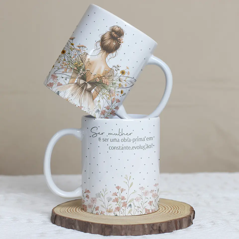 5 Artes para Caneca Dia das Mulheres Frases Motivacional Arquivo editável  3