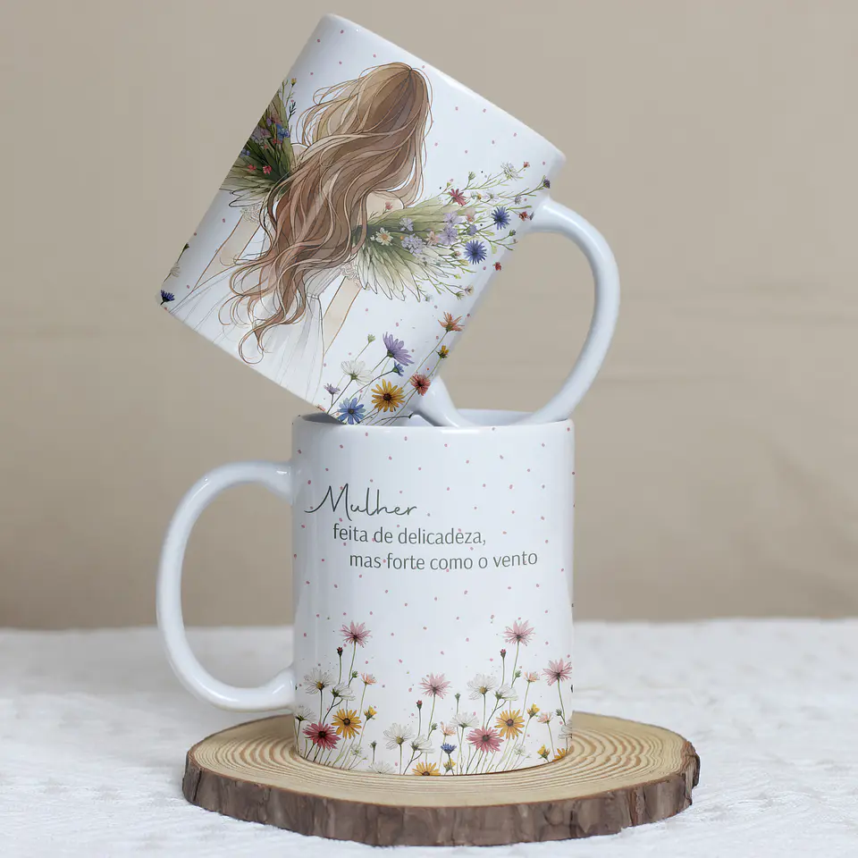 5 Artes para Caneca Dia das Mulheres Frases Motivacional Arquivo editável  4