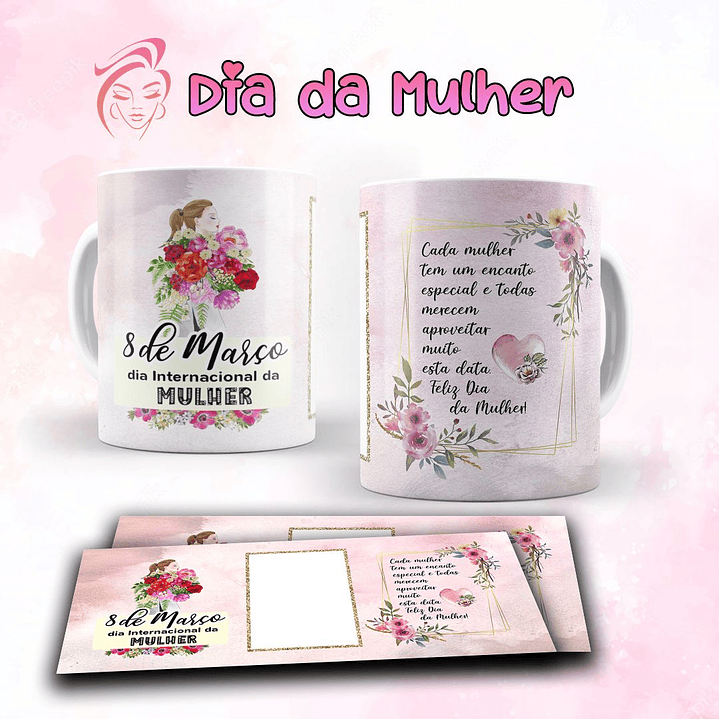 7 Artes para Caneca Dia das Mulheres Arquivo Editável  3