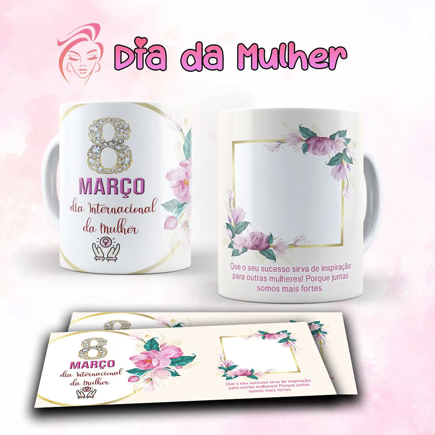 7 Artes para Caneca Dia das Mulheres Arquivo Editável  5