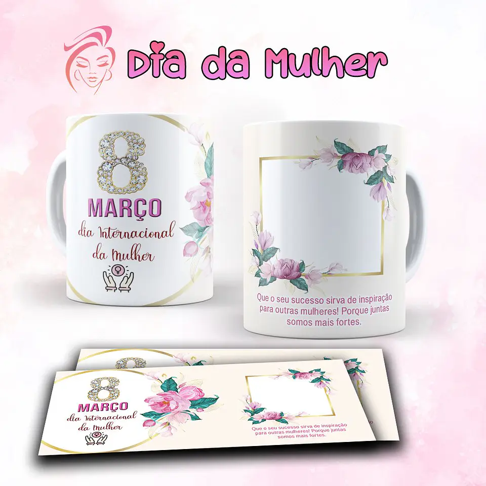 7 Artes para Caneca Dia das Mulheres Arquivo Editável  5
