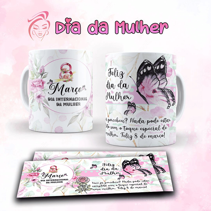 7 Artes para Caneca Dia das Mulheres Arquivo Editável  6