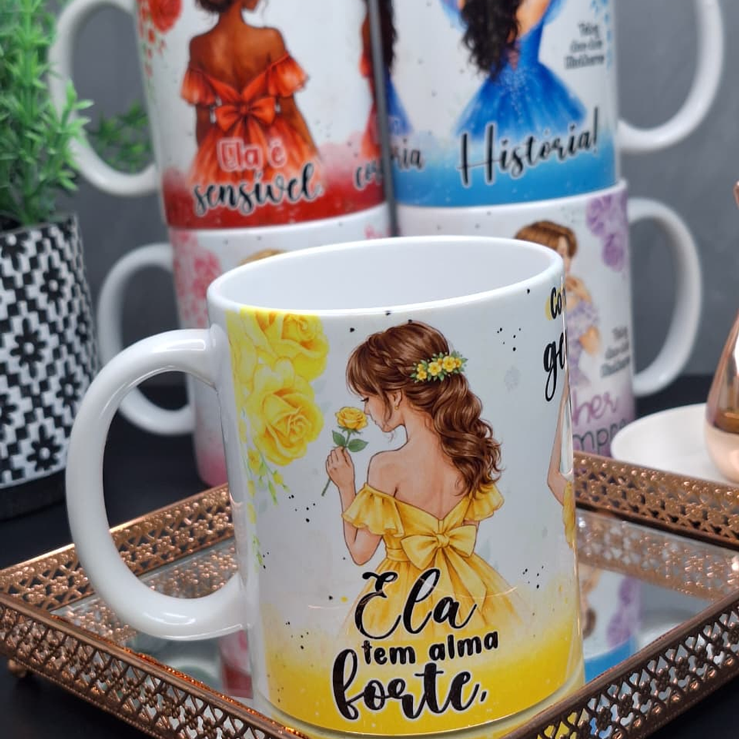 9 Artes para Caneca Ela é Mulher Dia das Mulheres Arquivo em Jpg 3