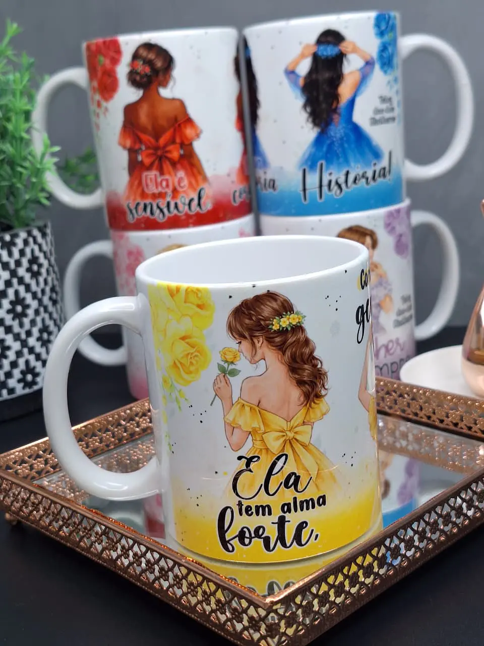 9 Artes para Caneca Ela é Mulher Dia das Mulheres Arquivo em Jpg 3