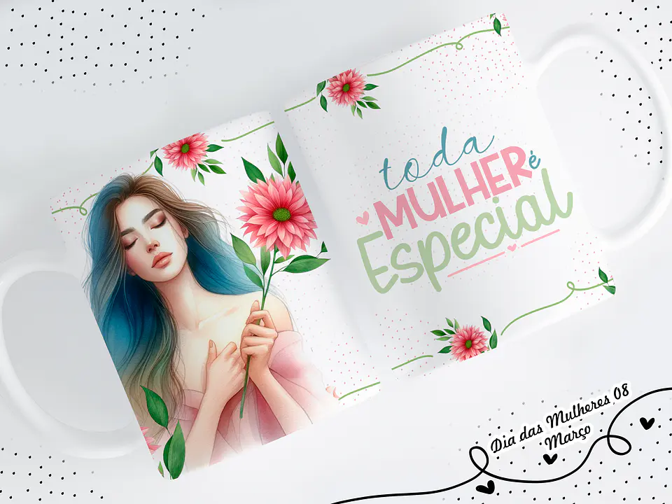 14 Artes para Caneca Dia das Mulheres Arquivo em Png  3