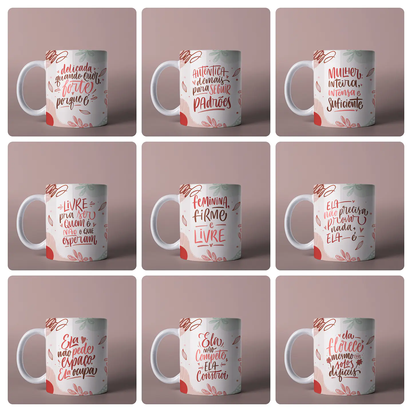 15 Artes para Caneca Frases Dia das Mulheres Mulherão Arquivo em Png 1