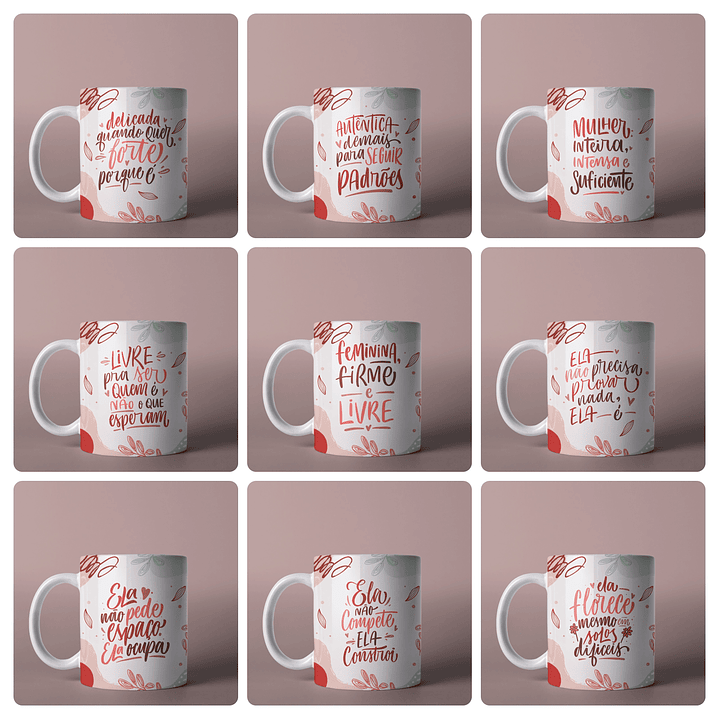 15 Artes para Caneca Frases Dia das Mulheres Mulherão Arquivo em Png 1