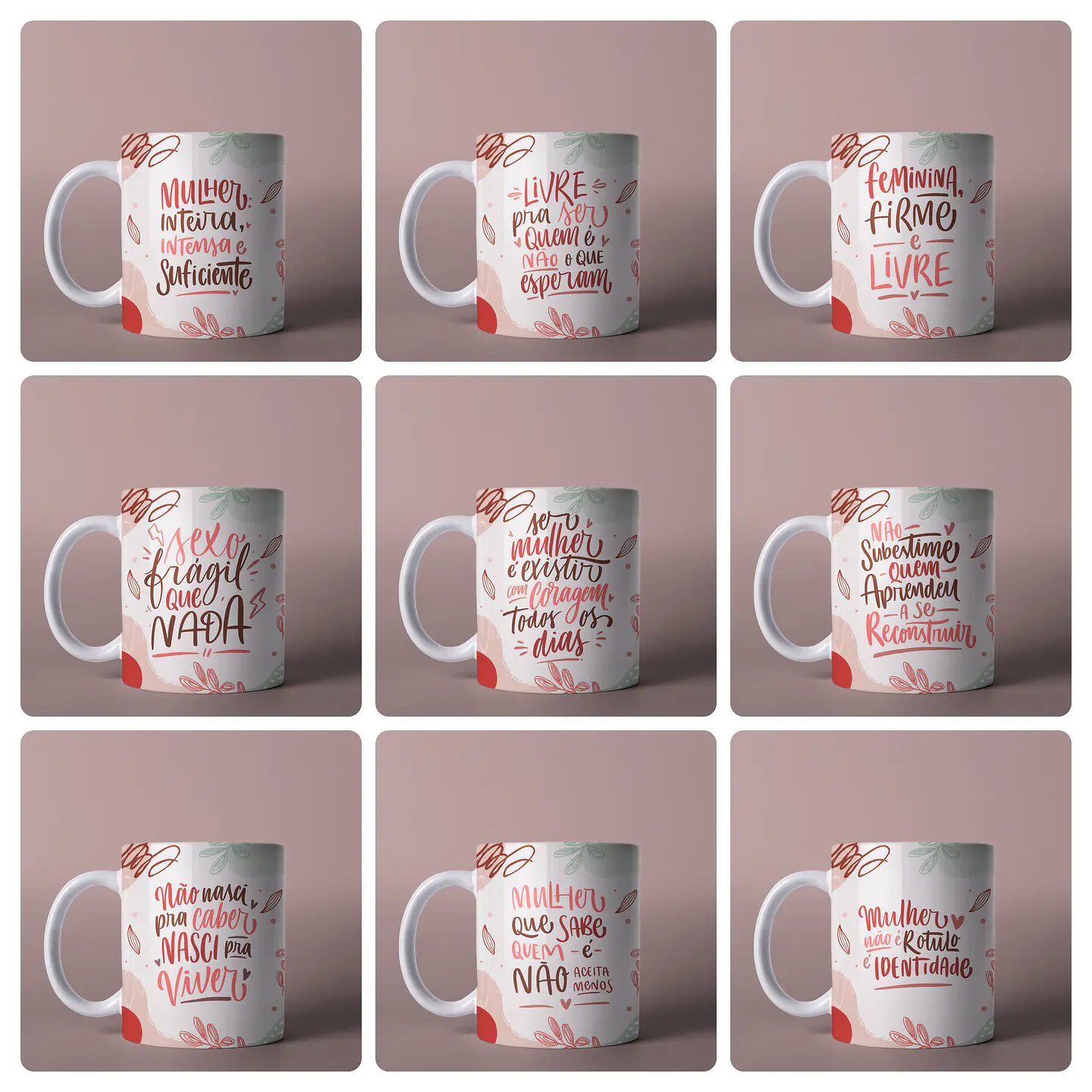 15 Artes para Caneca Frases Dia das Mulheres Mulherão Arquivo em Png 2