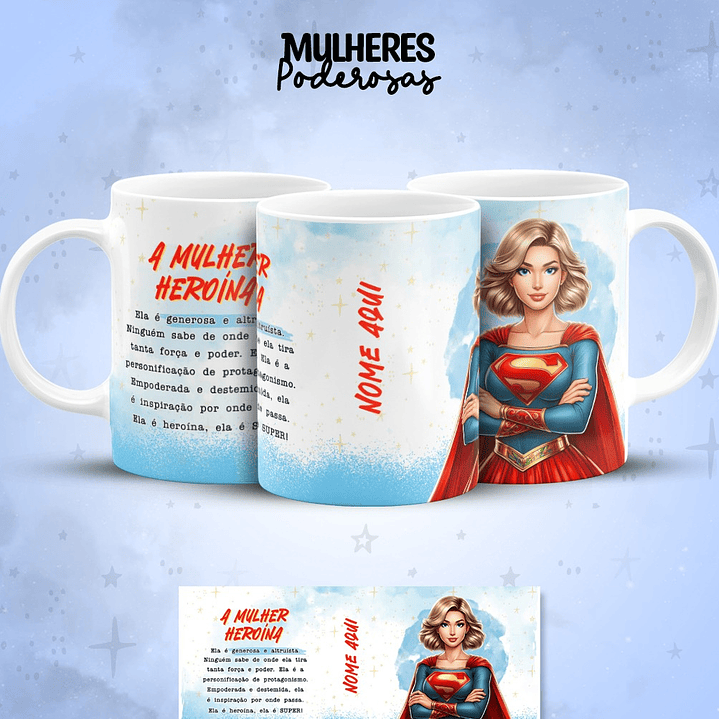 17 Artes para Caneca Dia das  Mulheres Personagens Arquivo em Jpg  2