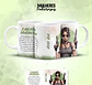 17 Artes para Caneca Dia das  Mulheres Personagens Arquivo em Jpg  - Thumbnail 8
