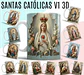 24 Artes para Caneca e Camisa Santinhas Catolicas Arquivo Editável - Thumbnail 2