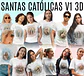 24 Artes para Caneca e Camisa Santinhas Catolicas Arquivo Editável - Thumbnail 3