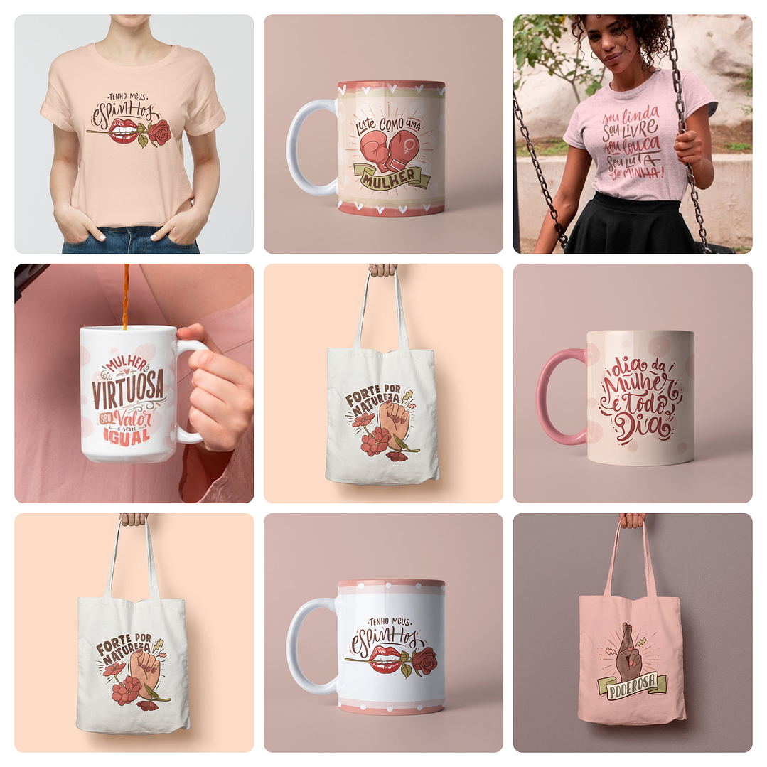 38 Artes para Caneca Dia das Mulheres Arquivo em Png 1