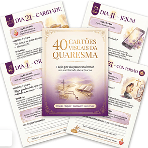 40 Cartões Visuais da Quaresma Arquivo em Pdf 