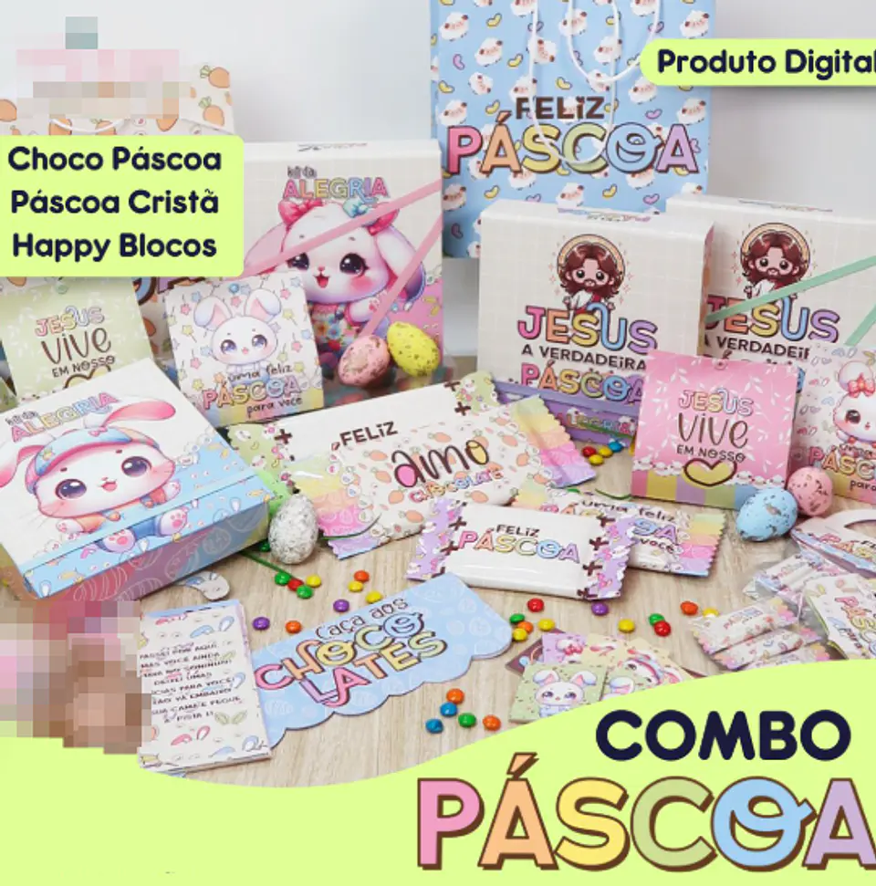 Arquivo de Corte Mimos Páscoa Coelhinho e Cristã Arquivo em Pdf 1