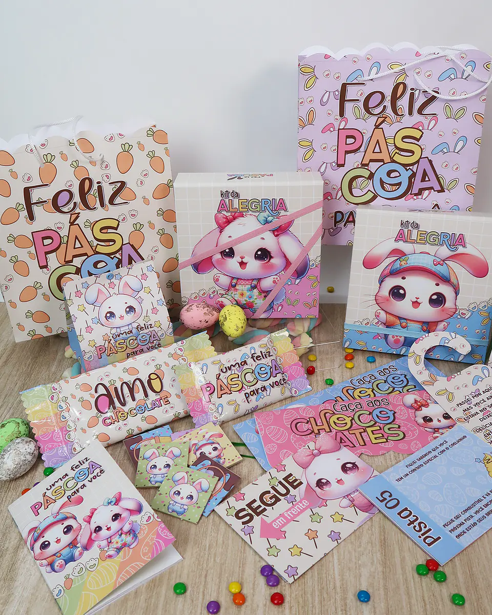 Arquivo de Corte Mimos Páscoa Coelhinho e Cristã Arquivo em Pdf 5