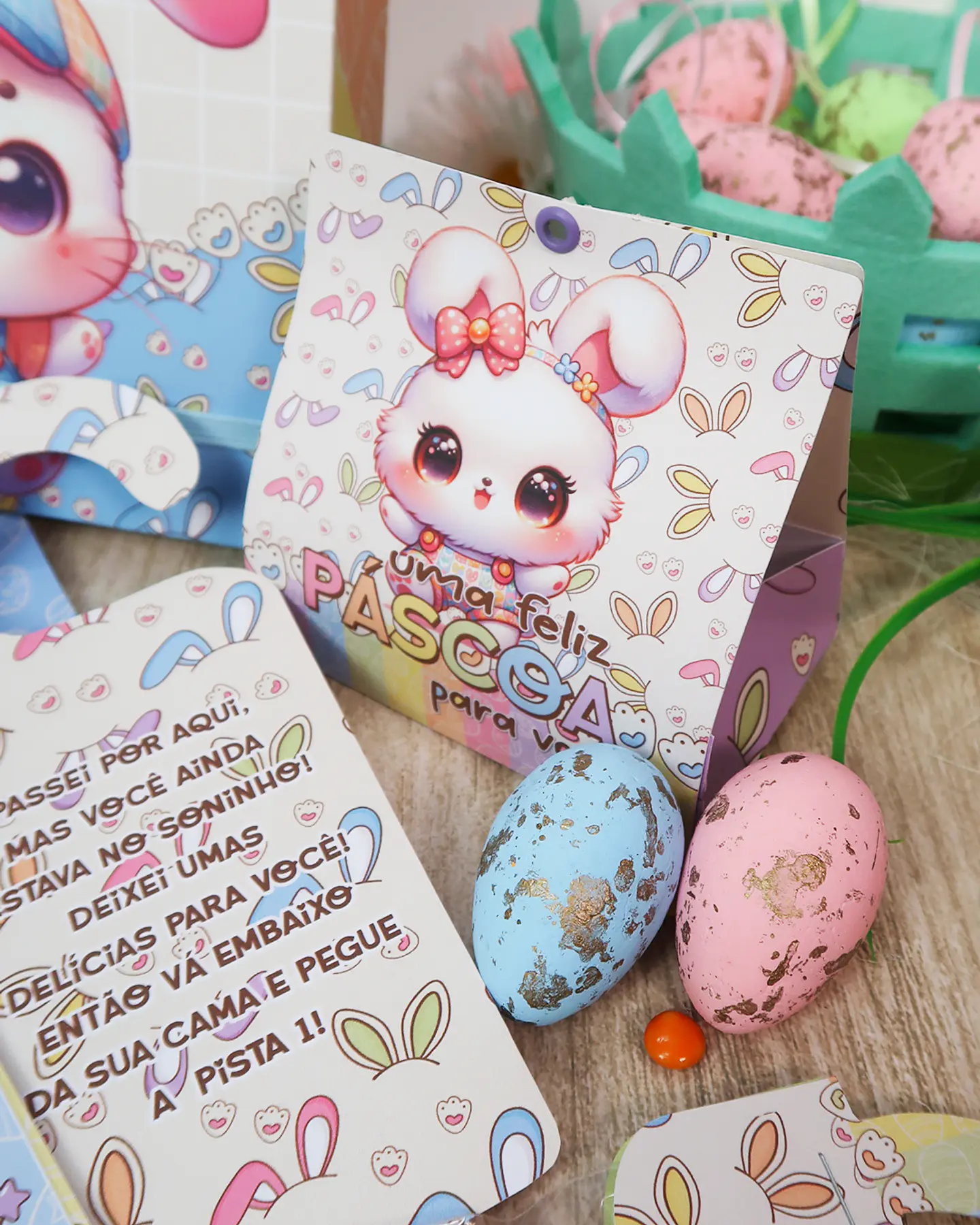 Arquivo de Corte Mimos Páscoa Coelhinho e Cristã Arquivo em Pdf 6