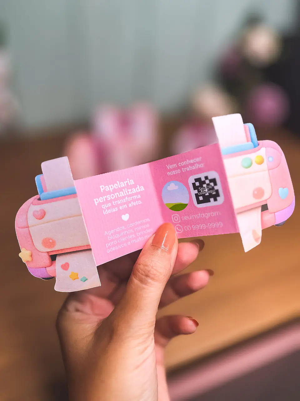 Arquivo para Papelaria Card Retovisor Arquivo em Canva  1