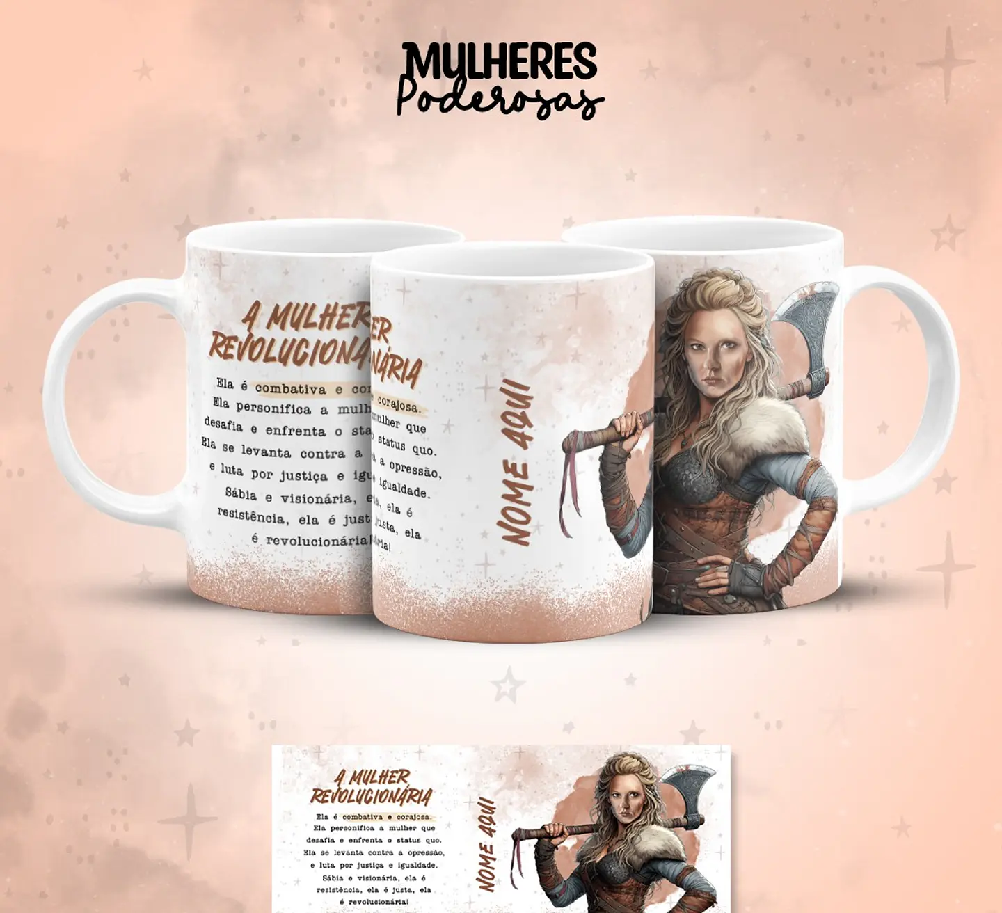 17 Artes para Caneca Dia das  Mulheres Personagens Arquivo em Jpg  6