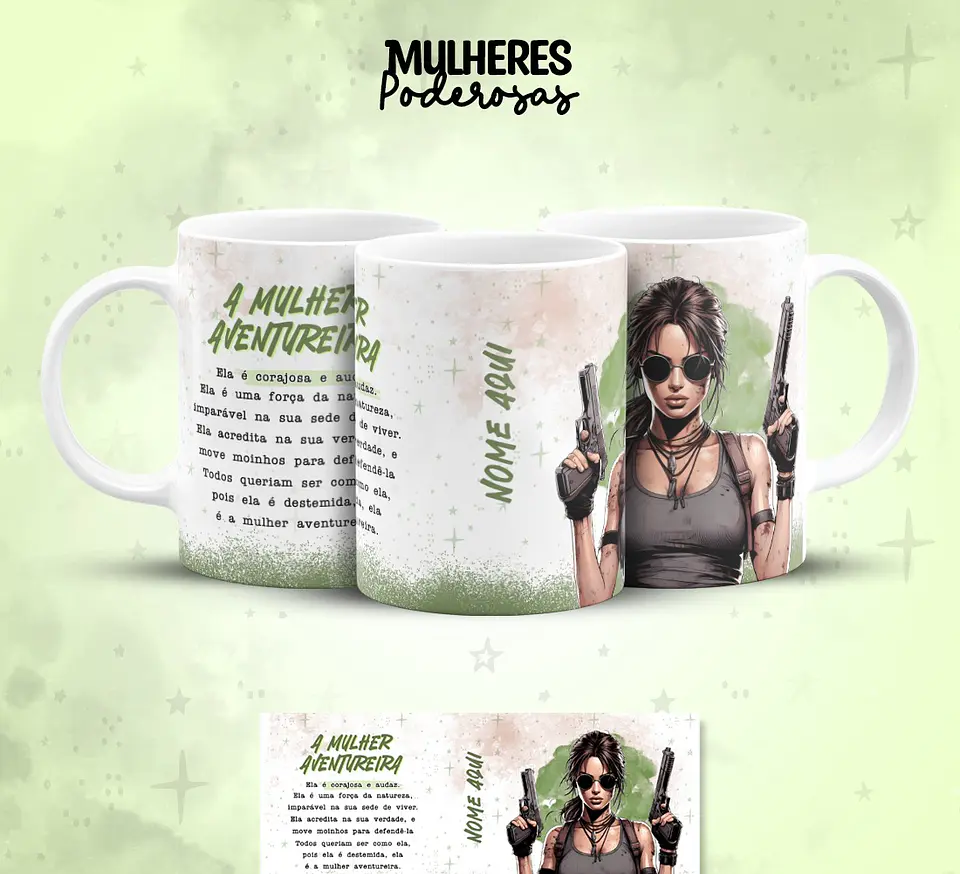17 Artes para Caneca Dia das  Mulheres Personagens Arquivo em Jpg  8