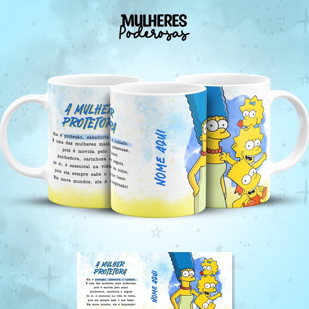 17 Artes para Caneca Dia das  Mulheres Personagens Arquivo em Jpg  9
