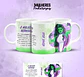 17 Artes para Caneca Dia das  Mulheres Personagens Arquivo em Jpg  - Thumbnail 10